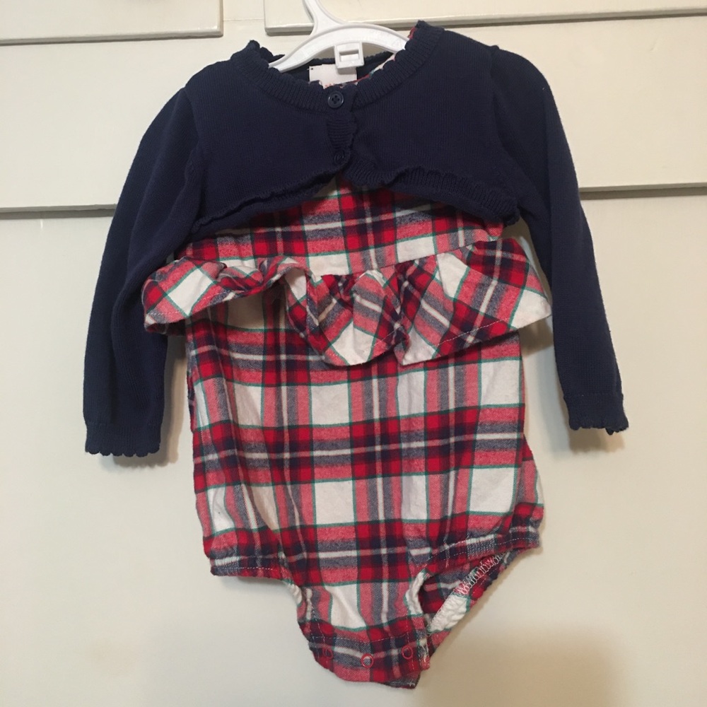 Plaid Baby Romper